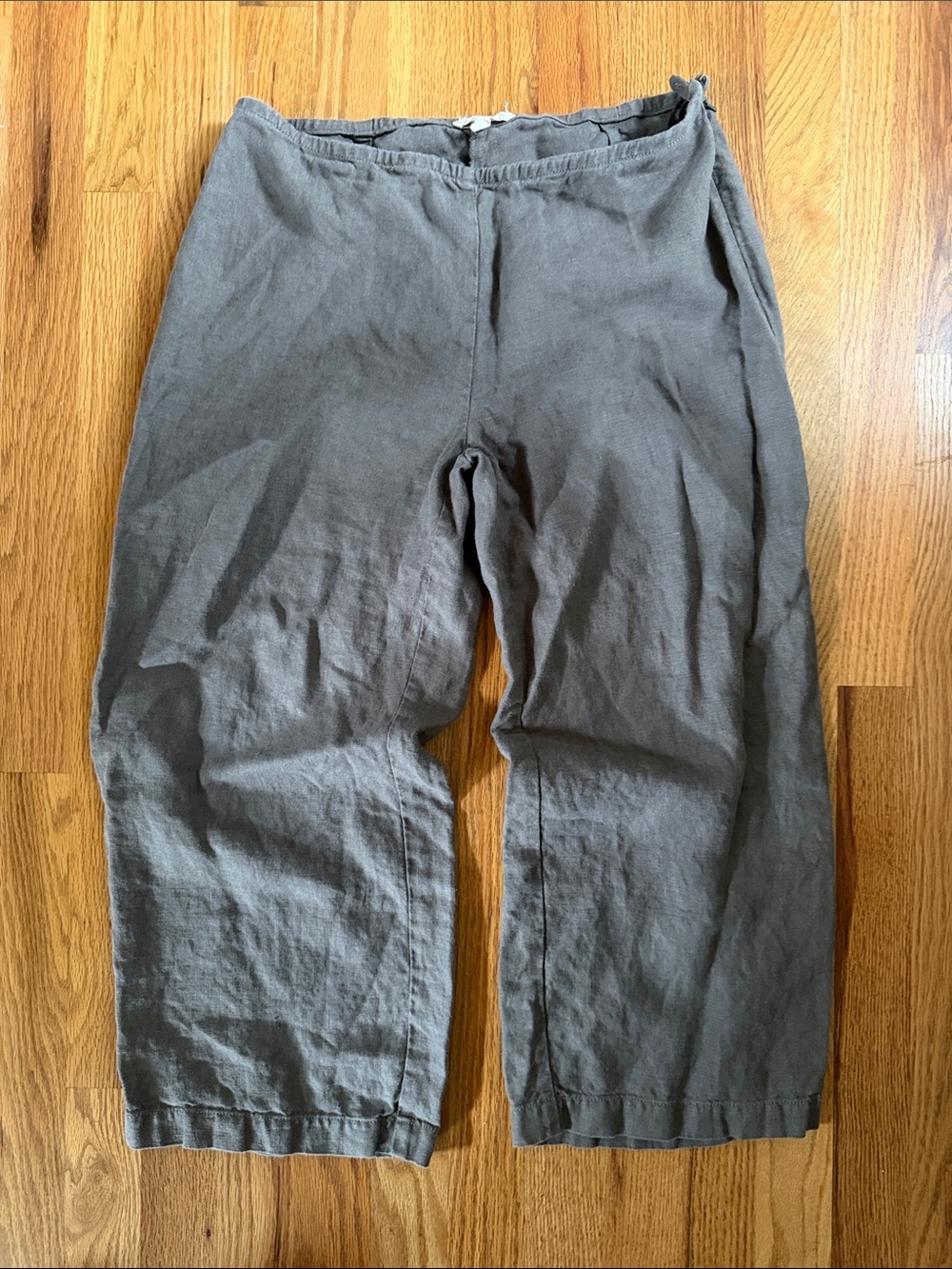 Eileen Fisher 100% Linen PS Cropped pants